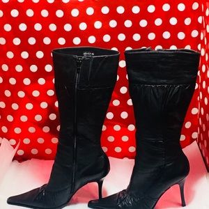 Diba Size 8 Black Midcalf Boots 3’ Heel